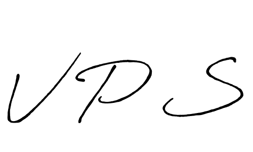 Use a signature maker to create a handwritten signature online. With this signature software, you can design (Antro_Vectra_Bolder) your own signature for name V P S. V P S signature style 7 images and pictures png
