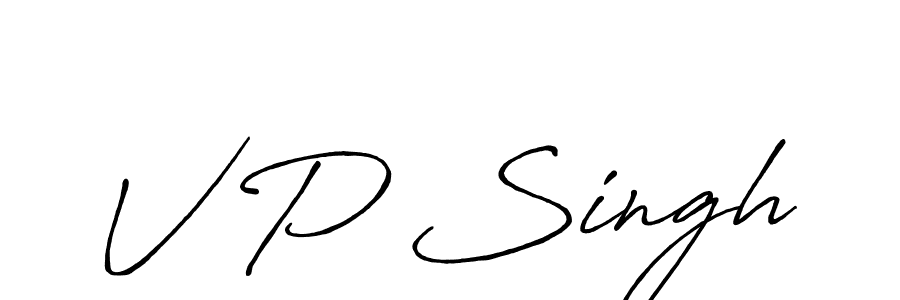 Create a beautiful signature design for name V P Singh. With this signature (Antro_Vectra_Bolder) fonts, you can make a handwritten signature for free. V P Singh signature style 7 images and pictures png