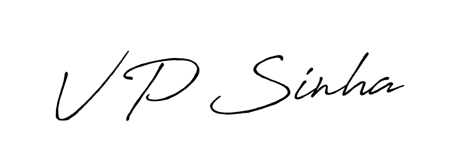 The best way (Antro_Vectra_Bolder) to make a short signature is to pick only two or three words in your name. The name V P Sinha include a total of six letters. For converting this name. V P Sinha signature style 7 images and pictures png