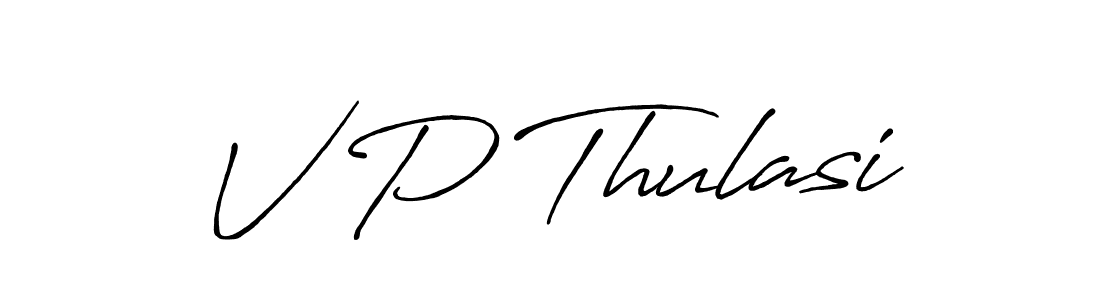 if you are searching for the best signature style for your name V P Thulasi. so please give up your signature search. here we have designed multiple signature styles  using Antro_Vectra_Bolder. V P Thulasi signature style 7 images and pictures png