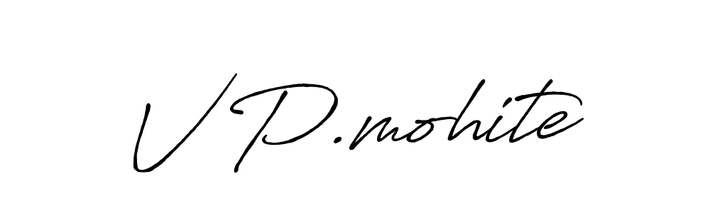 Similarly Antro_Vectra_Bolder is the best handwritten signature design. Signature creator online .You can use it as an online autograph creator for name V P.mohite. V P.mohite signature style 7 images and pictures png