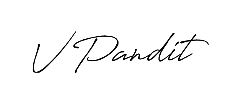 You should practise on your own different ways (Antro_Vectra_Bolder) to write your name (V Pandit) in signature. don't let someone else do it for you. V Pandit signature style 7 images and pictures png