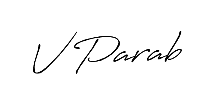 Similarly Antro_Vectra_Bolder is the best handwritten signature design. Signature creator online .You can use it as an online autograph creator for name V Parab. V Parab signature style 7 images and pictures png