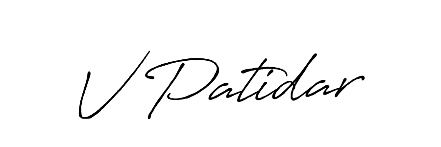 It looks lik you need a new signature style for name V Patidar. Design unique handwritten (Antro_Vectra_Bolder) signature with our free signature maker in just a few clicks. V Patidar signature style 7 images and pictures png