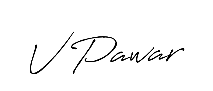 Also we have V Pawar name is the best signature style. Create professional handwritten signature collection using Antro_Vectra_Bolder autograph style. V Pawar signature style 7 images and pictures png