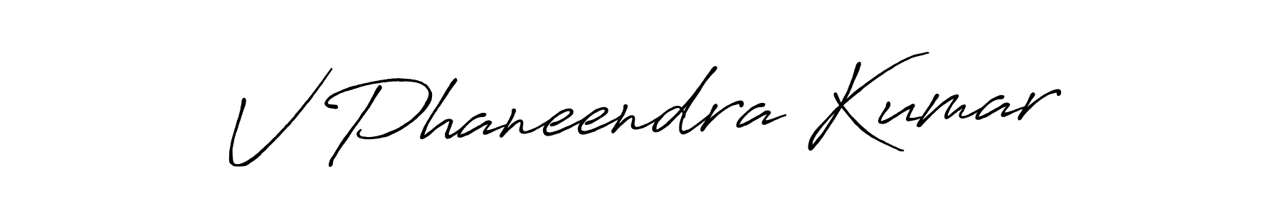 The best way (Antro_Vectra_Bolder) to make a short signature is to pick only two or three words in your name. The name V Phaneendra Kumar include a total of six letters. For converting this name. V Phaneendra Kumar signature style 7 images and pictures png