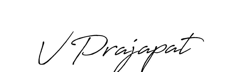 Also we have V Prajapat name is the best signature style. Create professional handwritten signature collection using Antro_Vectra_Bolder autograph style. V Prajapat signature style 7 images and pictures png