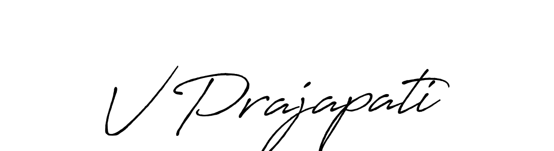 Also we have V Prajapati name is the best signature style. Create professional handwritten signature collection using Antro_Vectra_Bolder autograph style. V Prajapati signature style 7 images and pictures png