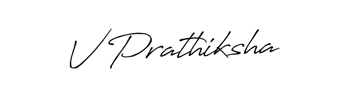 if you are searching for the best signature style for your name V Prathiksha. so please give up your signature search. here we have designed multiple signature styles  using Antro_Vectra_Bolder. V Prathiksha signature style 7 images and pictures png