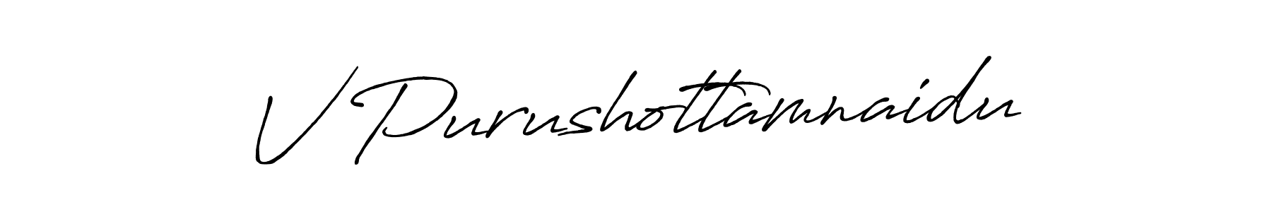 How to make V Purushottamnaidu signature? Antro_Vectra_Bolder is a professional autograph style. Create handwritten signature for V Purushottamnaidu name. V Purushottamnaidu signature style 7 images and pictures png