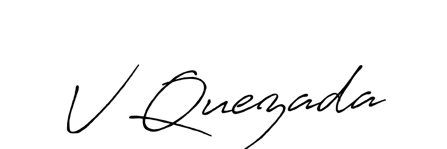 Once you've used our free online signature maker to create your best signature Antro_Vectra_Bolder style, it's time to enjoy all of the benefits that V Quezada name signing documents. V Quezada signature style 7 images and pictures png