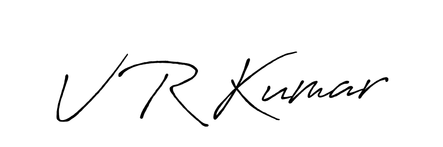 How to make V R Kumar signature? Antro_Vectra_Bolder is a professional autograph style. Create handwritten signature for V R Kumar name. V R Kumar signature style 7 images and pictures png