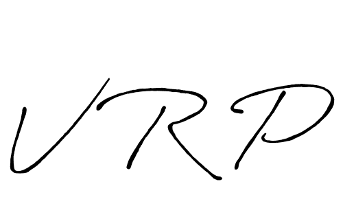 V R P stylish signature style. Best Handwritten Sign (Antro_Vectra_Bolder) for my name. Handwritten Signature Collection Ideas for my name V R P. V R P signature style 7 images and pictures png