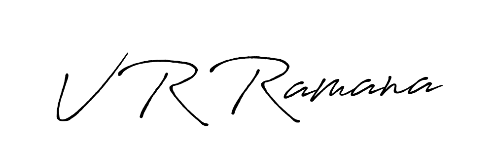 It looks lik you need a new signature style for name V R Ramana. Design unique handwritten (Antro_Vectra_Bolder) signature with our free signature maker in just a few clicks. V R Ramana signature style 7 images and pictures png