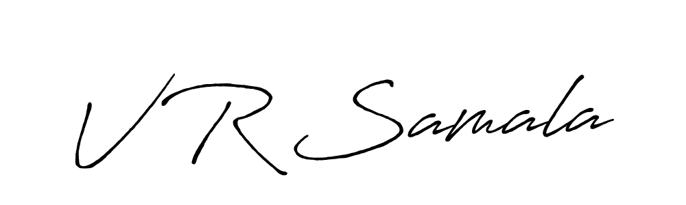 V R Samala stylish signature style. Best Handwritten Sign (Antro_Vectra_Bolder) for my name. Handwritten Signature Collection Ideas for my name V R Samala. V R Samala signature style 7 images and pictures png