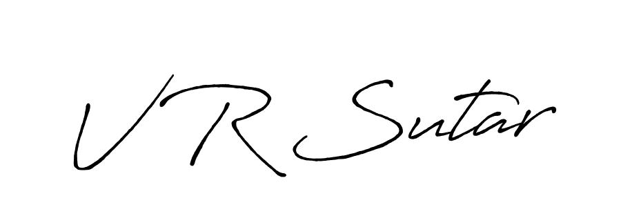 Also You can easily find your signature by using the search form. We will create V R Sutar name handwritten signature images for you free of cost using Antro_Vectra_Bolder sign style. V R Sutar signature style 7 images and pictures png