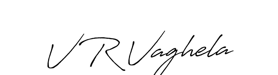 How to make V R Vaghela name signature. Use Antro_Vectra_Bolder style for creating short signs online. This is the latest handwritten sign. V R Vaghela signature style 7 images and pictures png