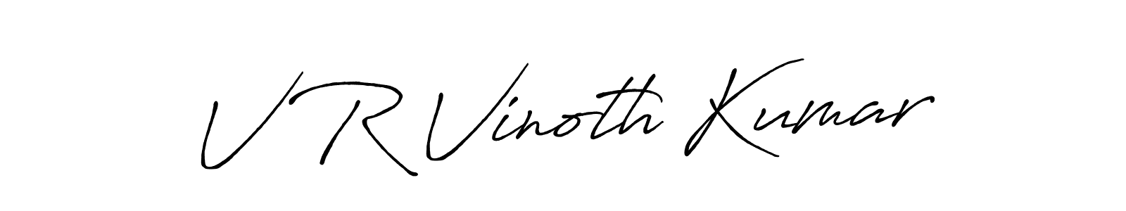 Also we have V R Vinoth Kumar name is the best signature style. Create professional handwritten signature collection using Antro_Vectra_Bolder autograph style. V R Vinoth Kumar signature style 7 images and pictures png