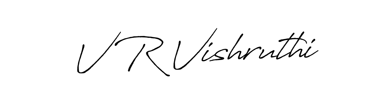 Make a beautiful signature design for name V R Vishruthi. Use this online signature maker to create a handwritten signature for free. V R Vishruthi signature style 7 images and pictures png