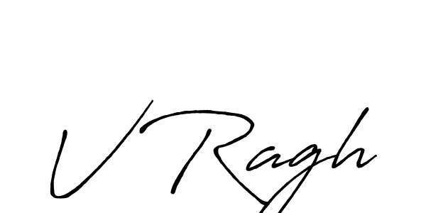 Use a signature maker to create a handwritten signature online. With this signature software, you can design (Antro_Vectra_Bolder) your own signature for name V Ragh. V Ragh signature style 7 images and pictures png