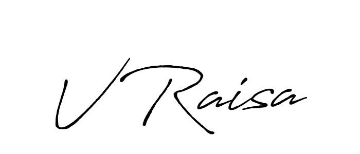 How to make V Raisa signature? Antro_Vectra_Bolder is a professional autograph style. Create handwritten signature for V Raisa name. V Raisa signature style 7 images and pictures png