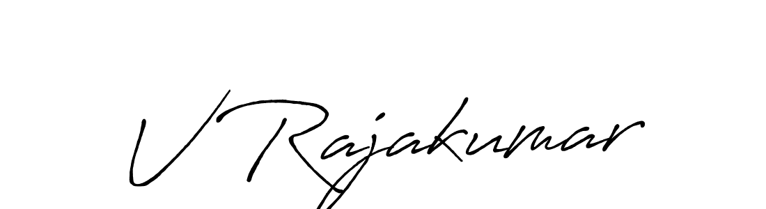 Also we have V Rajakumar name is the best signature style. Create professional handwritten signature collection using Antro_Vectra_Bolder autograph style. V Rajakumar signature style 7 images and pictures png