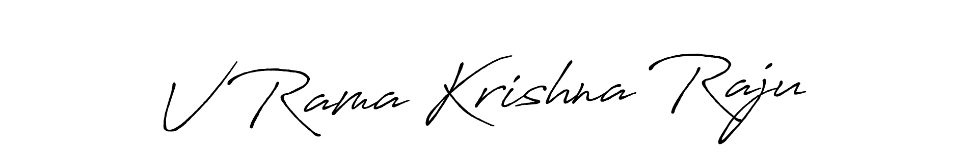 Use a signature maker to create a handwritten signature online. With this signature software, you can design (Antro_Vectra_Bolder) your own signature for name V Rama Krishna Raju. V Rama Krishna Raju signature style 7 images and pictures png