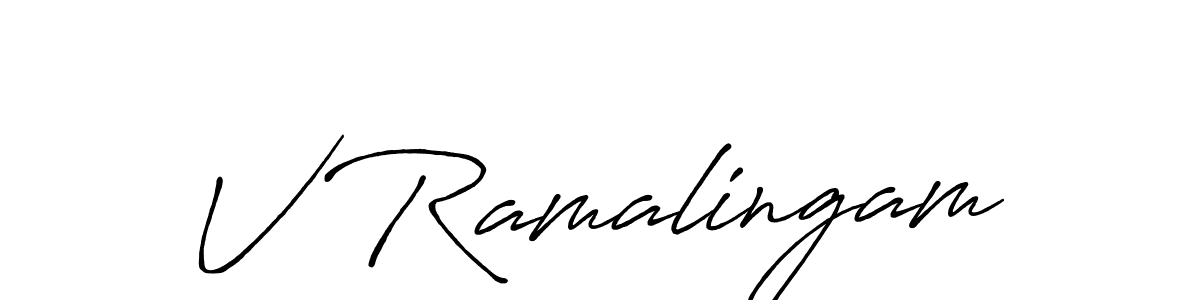 Similarly Antro_Vectra_Bolder is the best handwritten signature design. Signature creator online .You can use it as an online autograph creator for name V Ramalingam. V Ramalingam signature style 7 images and pictures png