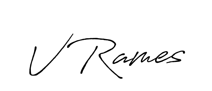 if you are searching for the best signature style for your name V Rames. so please give up your signature search. here we have designed multiple signature styles  using Antro_Vectra_Bolder. V Rames signature style 7 images and pictures png