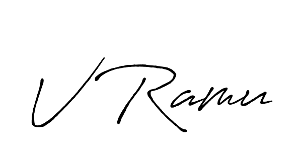 Also You can easily find your signature by using the search form. We will create V Ramu name handwritten signature images for you free of cost using Antro_Vectra_Bolder sign style. V Ramu signature style 7 images and pictures png