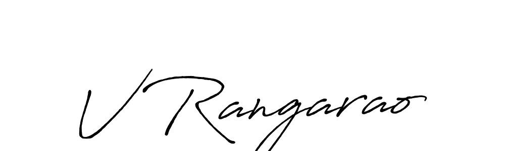 Also we have V Rangarao name is the best signature style. Create professional handwritten signature collection using Antro_Vectra_Bolder autograph style. V Rangarao signature style 7 images and pictures png