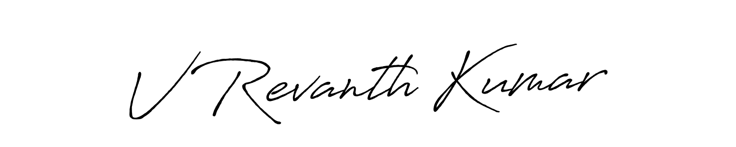 Also You can easily find your signature by using the search form. We will create V Revanth Kumar name handwritten signature images for you free of cost using Antro_Vectra_Bolder sign style. V Revanth Kumar signature style 7 images and pictures png