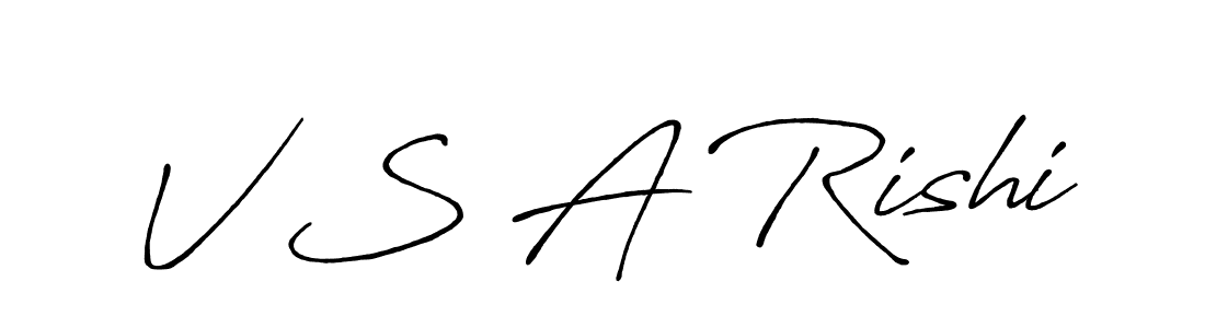 How to make V S A Rishi signature? Antro_Vectra_Bolder is a professional autograph style. Create handwritten signature for V S A Rishi name. V S A Rishi signature style 7 images and pictures png