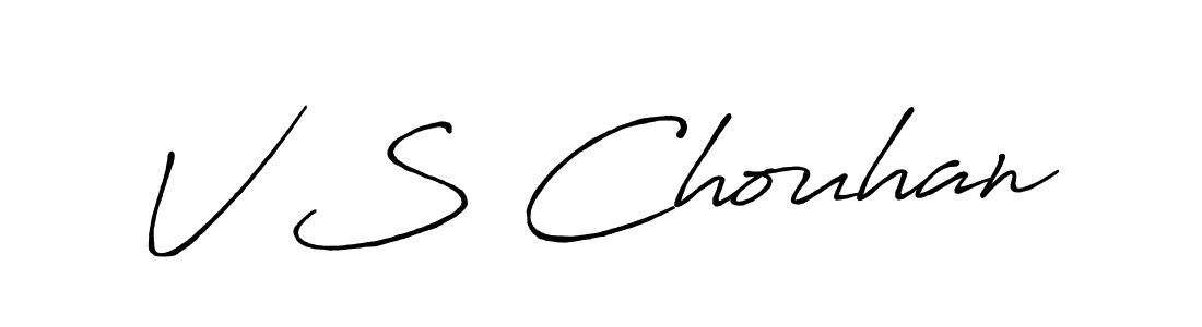 Design your own signature with our free online signature maker. With this signature software, you can create a handwritten (Antro_Vectra_Bolder) signature for name V S Chouhan. V S Chouhan signature style 7 images and pictures png