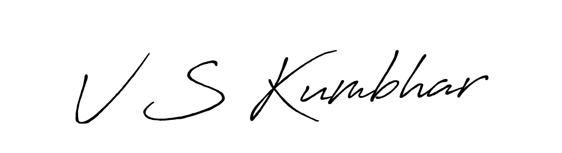 Similarly Antro_Vectra_Bolder is the best handwritten signature design. Signature creator online .You can use it as an online autograph creator for name V S Kumbhar. V S Kumbhar signature style 7 images and pictures png