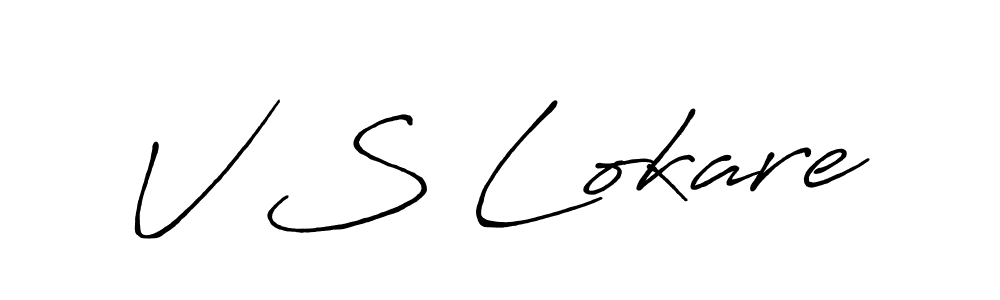 V S Lokare stylish signature style. Best Handwritten Sign (Antro_Vectra_Bolder) for my name. Handwritten Signature Collection Ideas for my name V S Lokare. V S Lokare signature style 7 images and pictures png