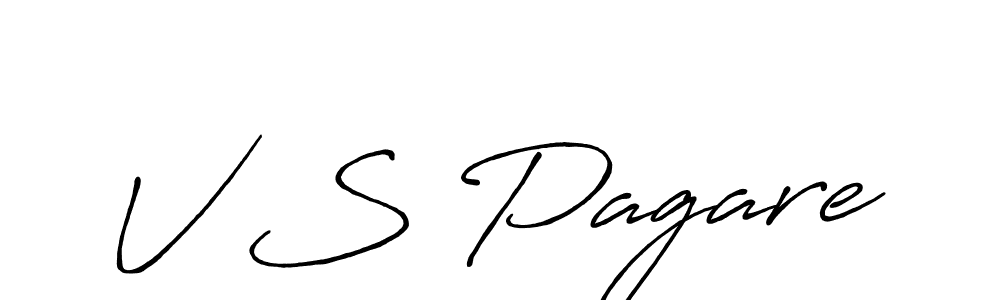 How to make V S Pagare name signature. Use Antro_Vectra_Bolder style for creating short signs online. This is the latest handwritten sign. V S Pagare signature style 7 images and pictures png