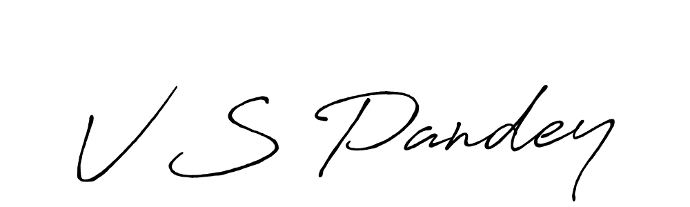 Make a beautiful signature design for name V S Pandey. With this signature (Antro_Vectra_Bolder) style, you can create a handwritten signature for free. V S Pandey signature style 7 images and pictures png