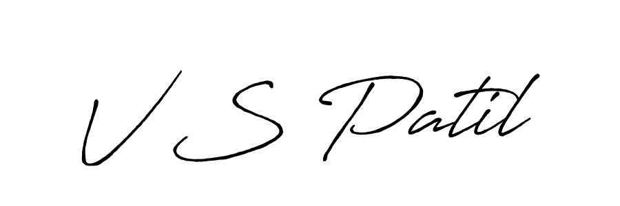 Make a beautiful signature design for name V S Patil. With this signature (Antro_Vectra_Bolder) style, you can create a handwritten signature for free. V S Patil signature style 7 images and pictures png