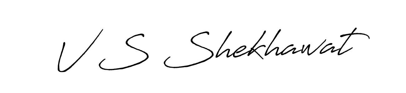 Design your own signature with our free online signature maker. With this signature software, you can create a handwritten (Antro_Vectra_Bolder) signature for name V S Shekhawat. V S Shekhawat signature style 7 images and pictures png