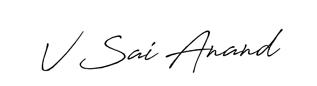 Design your own signature with our free online signature maker. With this signature software, you can create a handwritten (Antro_Vectra_Bolder) signature for name V Sai Anand. V Sai Anand signature style 7 images and pictures png