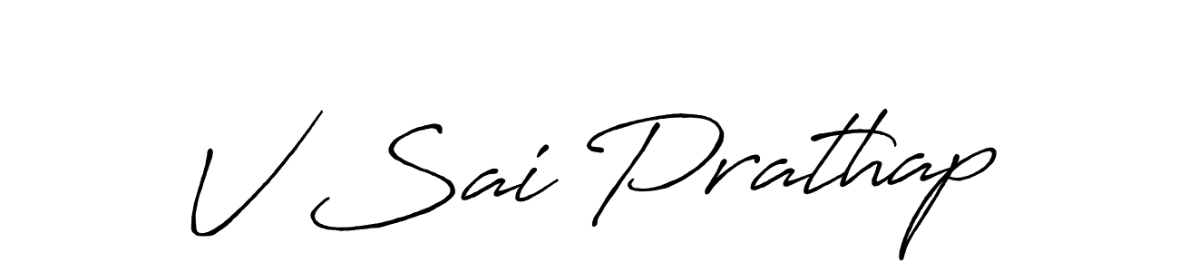 V Sai Prathap stylish signature style. Best Handwritten Sign (Antro_Vectra_Bolder) for my name. Handwritten Signature Collection Ideas for my name V Sai Prathap. V Sai Prathap signature style 7 images and pictures png