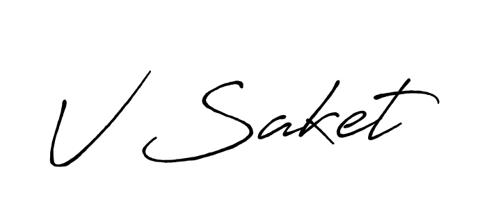 You should practise on your own different ways (Antro_Vectra_Bolder) to write your name (V Saket) in signature. don't let someone else do it for you. V Saket signature style 7 images and pictures png