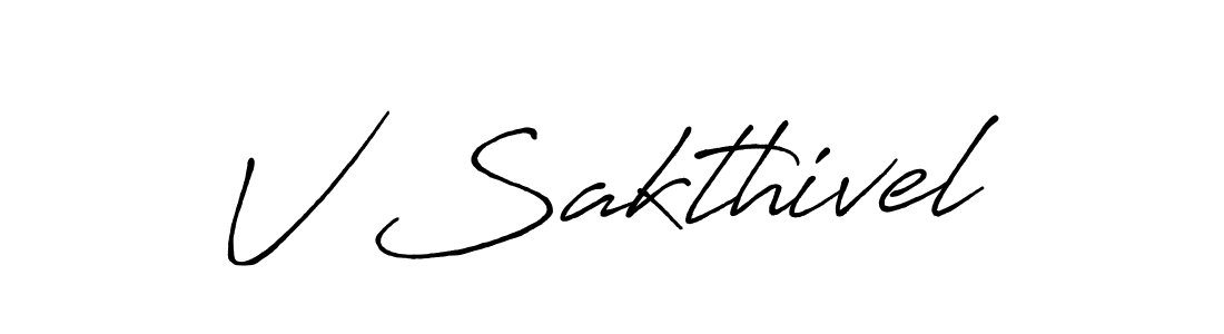 The best way (Antro_Vectra_Bolder) to make a short signature is to pick only two or three words in your name. The name V Sakthivel include a total of six letters. For converting this name. V Sakthivel signature style 7 images and pictures png