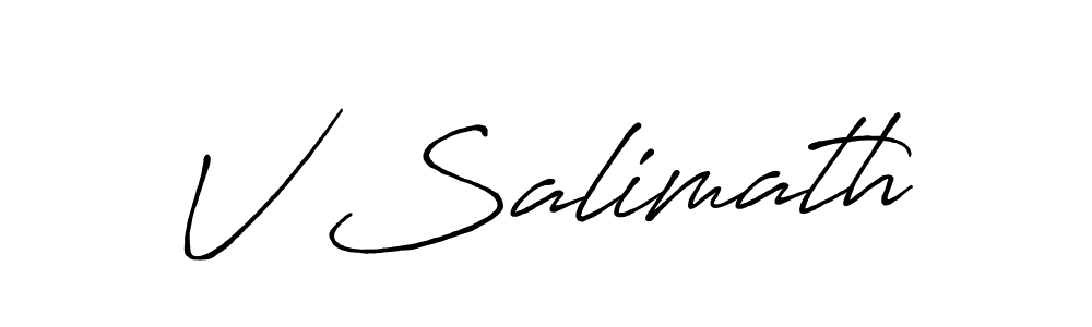 Use a signature maker to create a handwritten signature online. With this signature software, you can design (Antro_Vectra_Bolder) your own signature for name V Salimath. V Salimath signature style 7 images and pictures png