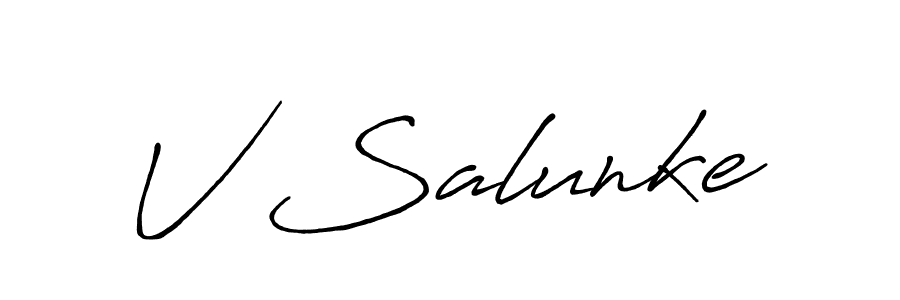Make a beautiful signature design for name V Salunke. Use this online signature maker to create a handwritten signature for free. V Salunke signature style 7 images and pictures png