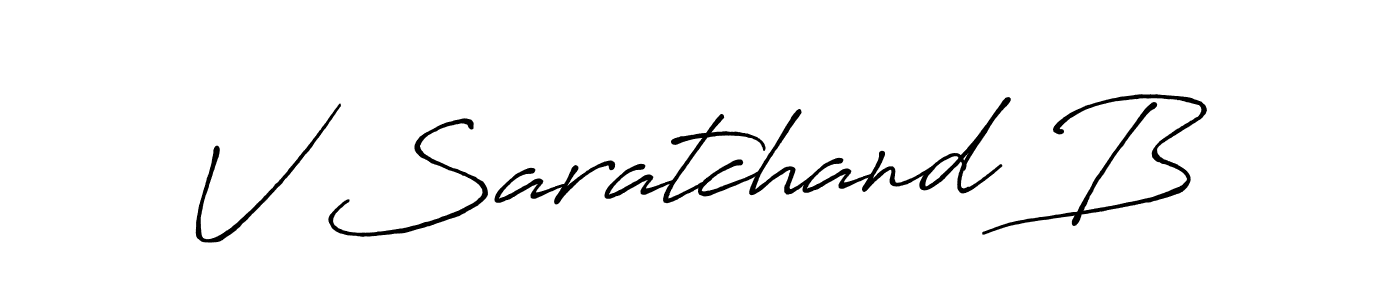 You should practise on your own different ways (Antro_Vectra_Bolder) to write your name (V Saratchand B) in signature. don't let someone else do it for you. V Saratchand B signature style 7 images and pictures png