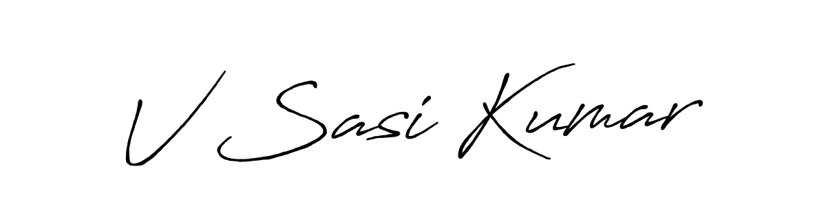 Design your own signature with our free online signature maker. With this signature software, you can create a handwritten (Antro_Vectra_Bolder) signature for name V Sasi Kumar. V Sasi Kumar signature style 7 images and pictures png