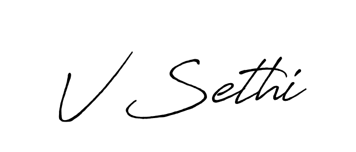 V Sethi stylish signature style. Best Handwritten Sign (Antro_Vectra_Bolder) for my name. Handwritten Signature Collection Ideas for my name V Sethi. V Sethi signature style 7 images and pictures png