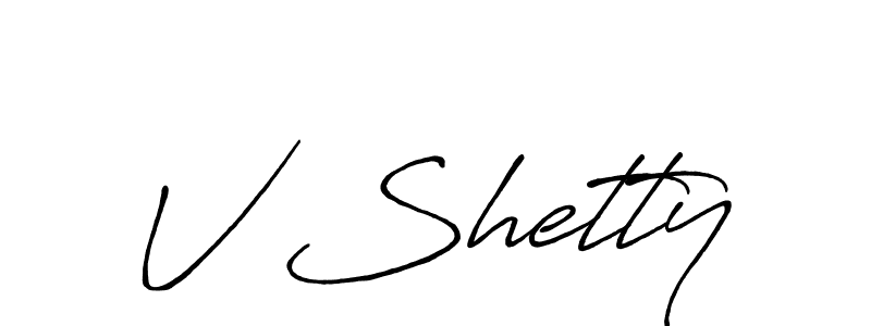 Use a signature maker to create a handwritten signature online. With this signature software, you can design (Antro_Vectra_Bolder) your own signature for name V Shetty. V Shetty signature style 7 images and pictures png